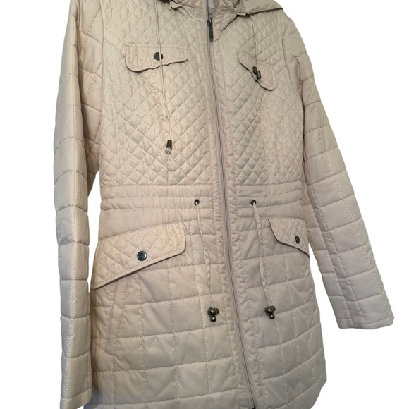 Laundry by Shelly Segal cream colour light wait quilted size M women jacket - Picture 1 of 5